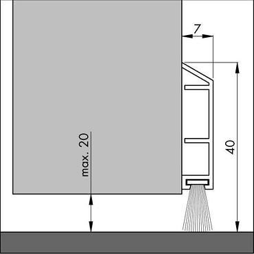 Ellen Dorpelstrip Deco PDS 100 cm wit | Bouwvoordeel