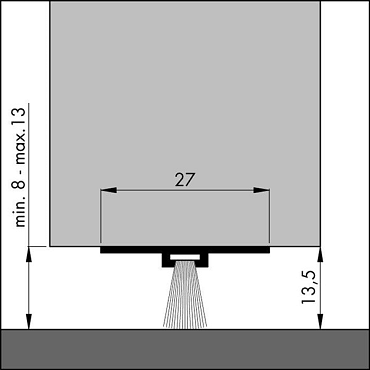 Ellen Dorpelprofiel DBS Invisible 100 cm | Bouwvoordeel