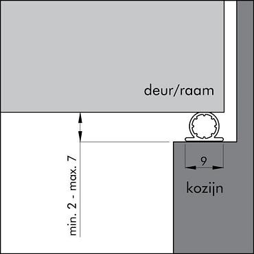 Ellen Tochtband universeel 9x7 mm x 6 m zwart | Bouwvoordeel